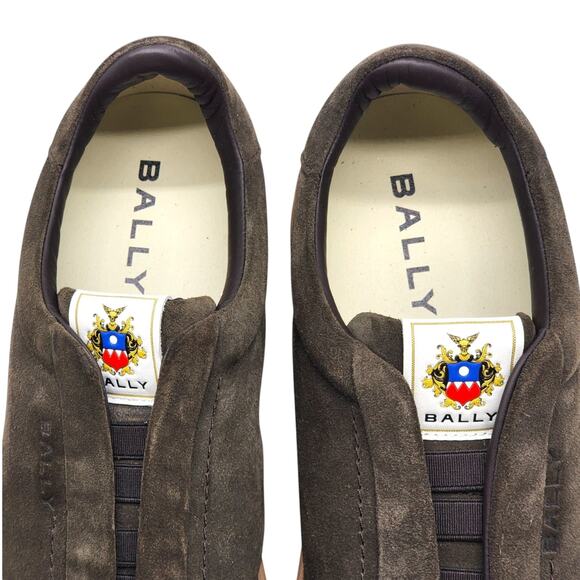Bally Crest Romy Suede Slip On Men’s Sneakers Dark Brown - NWB $400 - Picture 7 of 7
